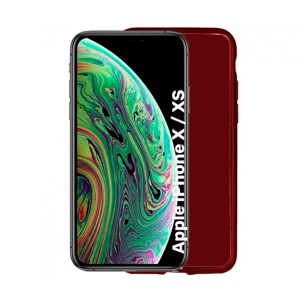 Jc funda de silicona roja para apple iphone x / xs