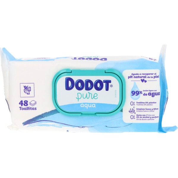 Dodot Toallitas Infantiles Aqua Pure 48 Unidades