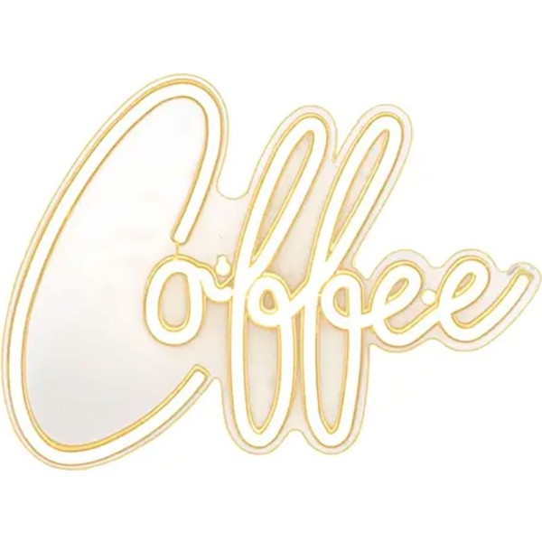 Luz led neón decorativa coffee, 40 x 31 x 1,5 cm