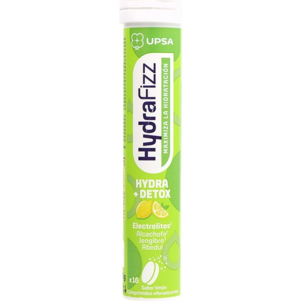 Upsa Hydrafizz Hydra + Detox Comprimidos Efervescentes Sabor Limón 16 Unidades