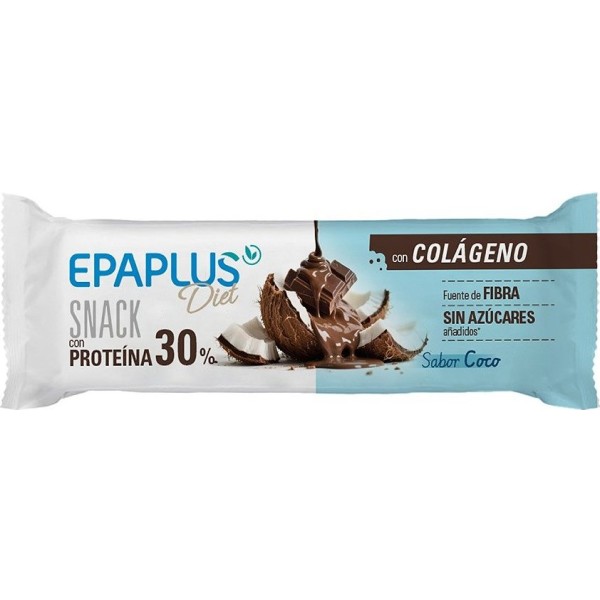 Epaplus Diet Barrita Sustitutiva de Comida Sabor Coco con Chocolate 1 Barrita